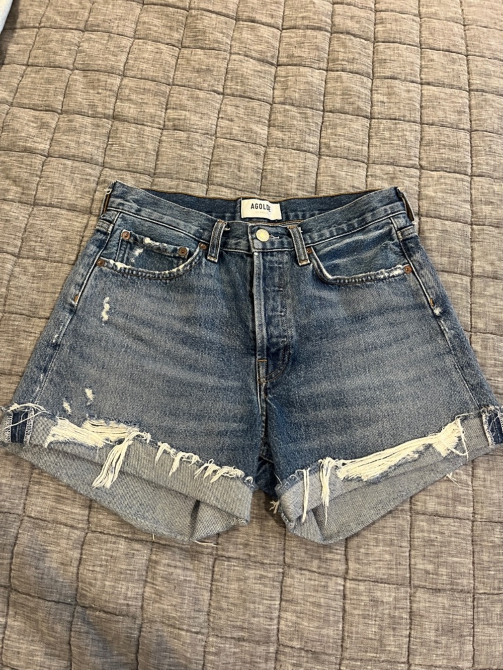 Agolde Parker Long Cuff Shorts